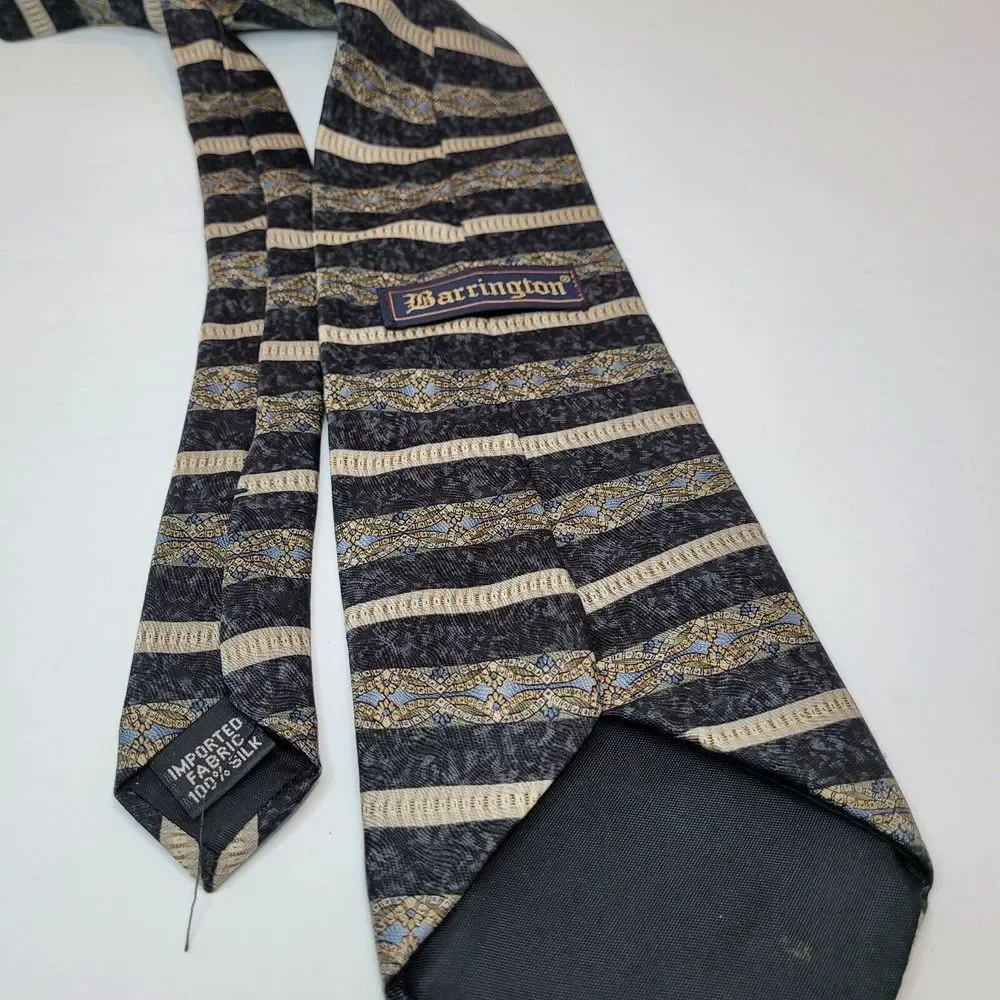 Barrington, Blue Striped Silk Tie‎